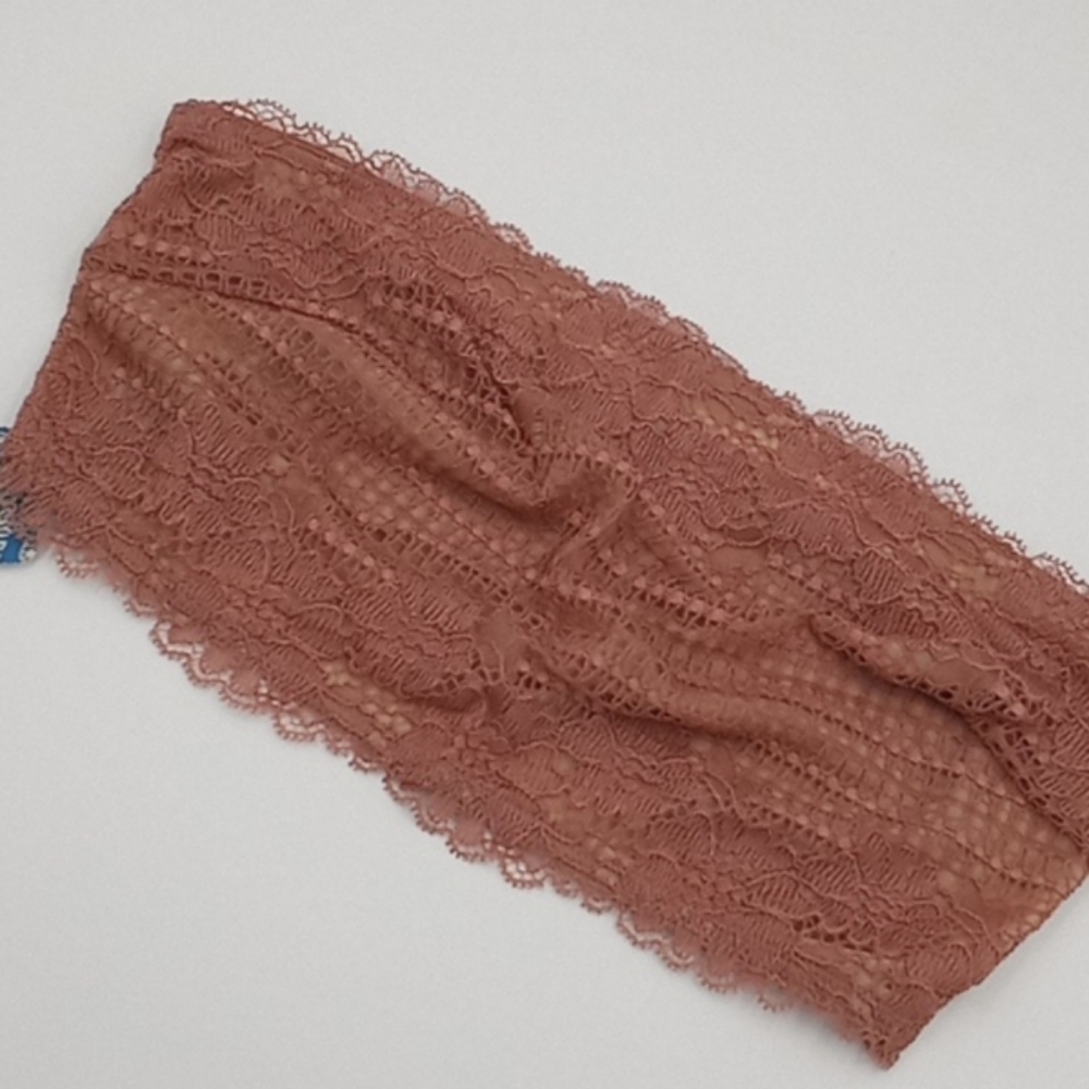 Free People Camila Bandeau Lace Bralette Vintage Rose Pink - Picture 2 of 15
